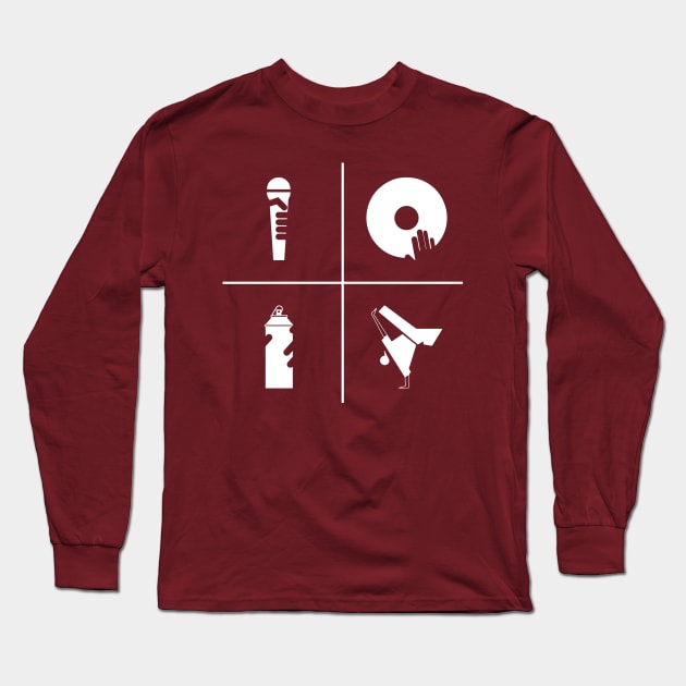 The Four Elements of Hip-Hop Long Sleeve T-Shirt by Merch House